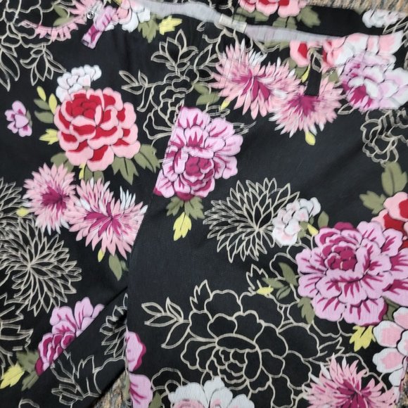 Terra & Sky Floral Peony Women's Plus Size Full Length Super Soft Jeggings 1X - Picture 5 of 15